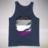 Asexual Pride Flag Ripped Reveal Premium Tank Top - Navy