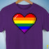 LGBTQ Pride8-Bit Pixel Heart Premium Unisex T-Shirt - Purple