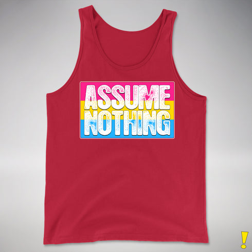 Assume Nothing Pansexual Pride Flag Premium Tank Top - Red