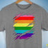 Original Gilbert Baker LGBTQ Gay Pride Flag Ripped Reveal Premium - Grey Heather