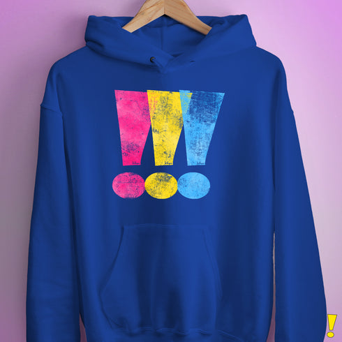 Pansexual Pride Exclamation Points Hoodie - Royal Blue