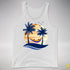 LGBTQ Pride Hammock Summer Beach Sunset Premium Tank Top - White