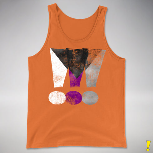 Demisexual Pride Grunge Exclamation Points Premium Tank Top - Orange