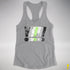 Agender Pride Grunge Exclamation Points Racerback Tank - Heather Grey