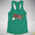 Believe Lesbian Pride Jingle Bell Racerback Tank - Kelly Green