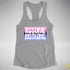 Assume Nothing Omnisexual Pride Flag Racerback Tank - Heather Grey