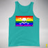 LGBTQ Rainbow Pride Pirate Flag Premium Tank Top - Teal