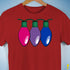 Bisexual Pride Christmas Lights Premium Unisex T-Shirt - Red