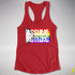 Assume Nothing LGBTQ Progress Pride Flag Racerback Tank - Red