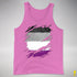 Asexual Pride Flag Ripped Reveal Premium Tank Top - Neon Pink