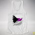 Demisexual Pride Flag Ripped Reveal Racerback Tank - White