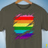 Original Gilbert Baker LGBTQ Gay Pride Flag Ripped Reveal Premium - Army