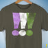 Genderqueer Pride Exclamation Points Premium Unisex T-Shirt - Army