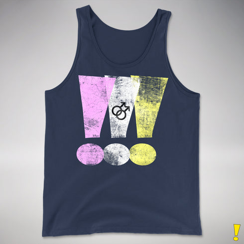 Twink Pride Grunge Exclamation Points Premium Tank Top - Navy