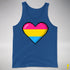 Pansexual Pride Pixel Heart Premium Tank Top - Royal Blue