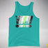 Agender Pride Grunge Exclamation Points Premium Tank Top - Teal