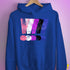 Genderfluid Pride Grunge Exclamation Points Hoodie - Royal Blue
