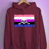 Genderfluid Pride Pirate Flag Hoodie - Maroon