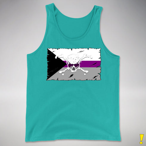 Demisexual Pride Pirate Flag Premium Tank Top - Teal