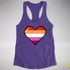 Lesbian Pride 8-Bit Pixel Heart Racerback Tank - Purple