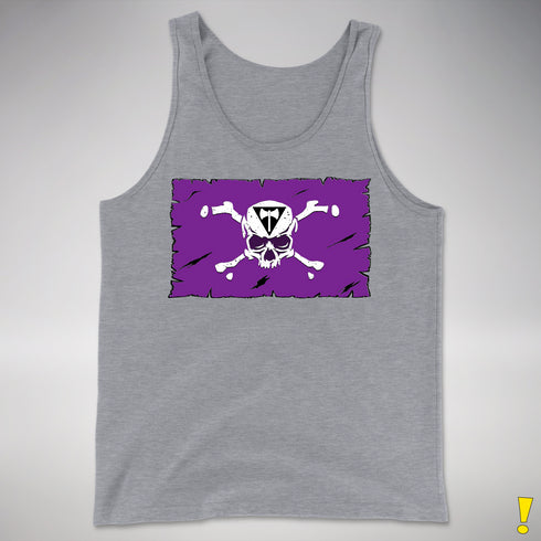Lesbian Labrys Pride Pirate Flag Premium Tank Top - Grey Heather
