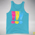 Pansexual Pride Exclamation Points Premium Tank Top - Aqua Triblend