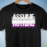 Assume Nothing Asexual Pride Flag Premium Unisex T-Shirt - Black