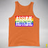 Assume Nothing LGBTQ Pride Flag Premium Tank Top - Orange