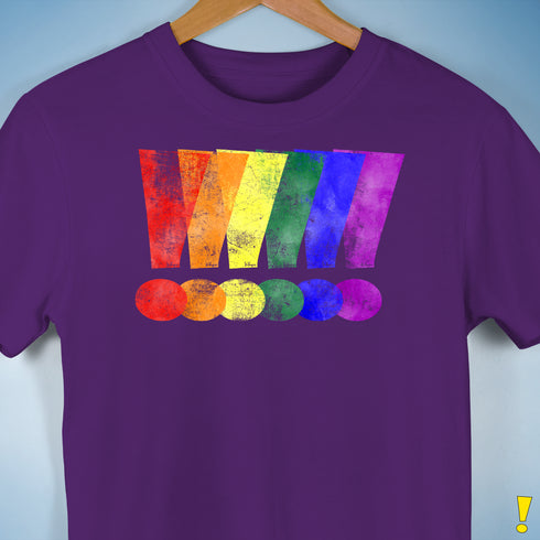 LGBTQ Pride Exclamation Points Premium Unisex T-Shirt - Purple