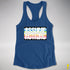 Assume Nothing Queer Pride Flag Racerback Tank - Royal