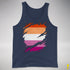 Lesbian Pride Flag Ripped Reveal Premium Tank Top - Navy