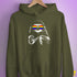 Pride Sloth LGBTQ Flag Sunglasses Hoodie - Army