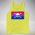 Bisexual Pride Pirate Flag Premium Tank Top - Neon Yellow
