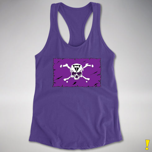 Lesbian Labrys Pride Pirate Flag Racerback Tank - Purple