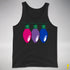 Bisexual Pride Christmas Lights Premium Tank Top - Black