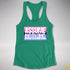 Assume Nothing Omnisexual Pride Flag Racerback Tank - Kelly Green