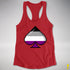 Asexual Pride 8-Bit Pixel Ace Of Spades Racerback Tank - Red