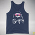 Pride Sloth Pink Lesbian Flag Sunglasses Premium Tank Top - Navy Heather