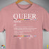 Queer Definition Premium Unisex T-Shirt - Mauve Heather