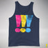 Pansexual Pride Exclamation Points Premium Tank Top - Navy