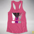 Demisexual Pride Grunge Exclamation Points Racerback Tank - Hot Pink