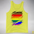 Philly LGBTQ Gay Pride Flag Ripped Reveal Premium Tank Top - Neon Yellow