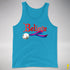 Believe Bisexual Pride Jingle Bell Premium Tank Top - Neon Blue