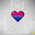 Bisexual Pride Pixel Heart Premium Tank Top - White