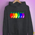 LGBTQ Pride Christmas Lights Hoodie - Dark Grey Heather