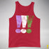 Genderqueer Pride Exclamation Points Premium Tank Top - Red