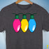 Pansexual Pride Christmas Lights Premium Unisex T-Shirt - Dark Grey Heather