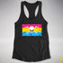 Pansexual Pride Pirate Flag Racerback Tank - Black