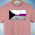 Demisexual Pride Pirate Flag Premium Unisex T-Shirt - Mauve Heather