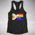 Intersex Inclusive Progress Pride Pirate Flag Racerback Tank - Black